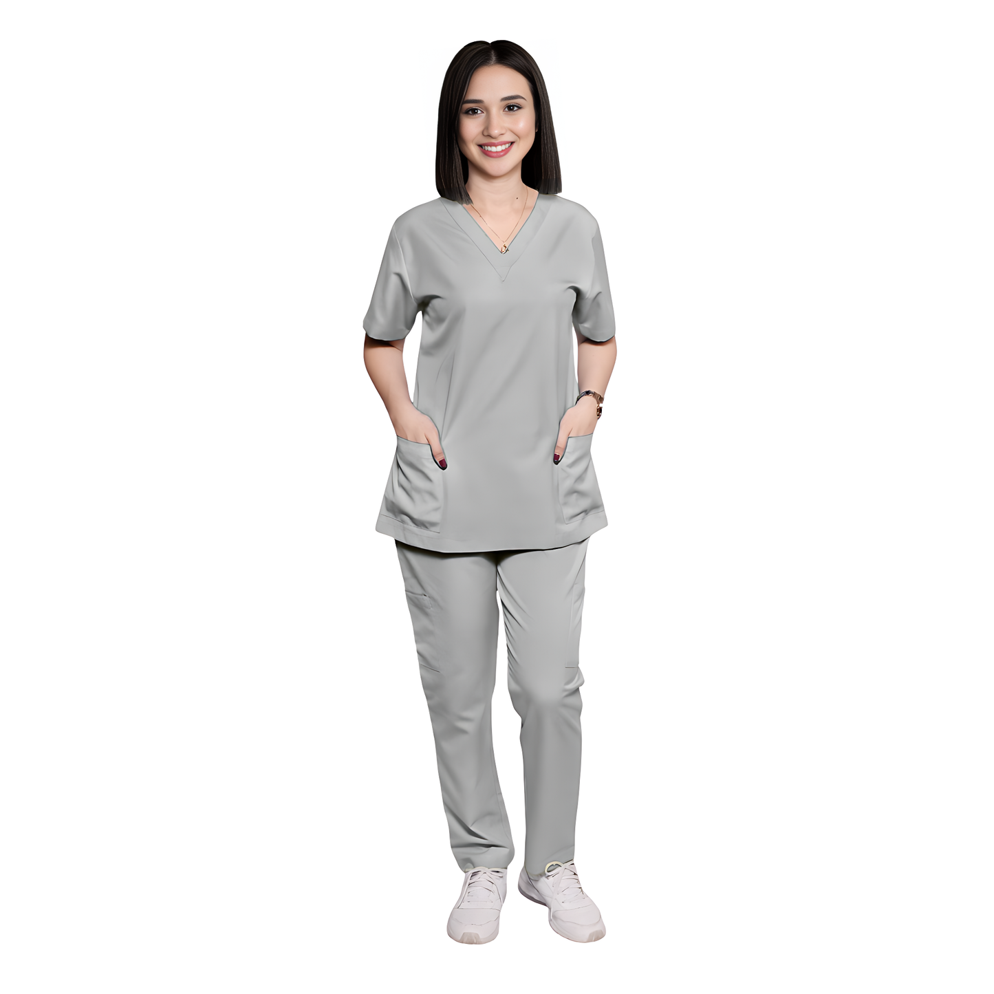 Scrub Suits Uniform Poly Viscose - Light Grey