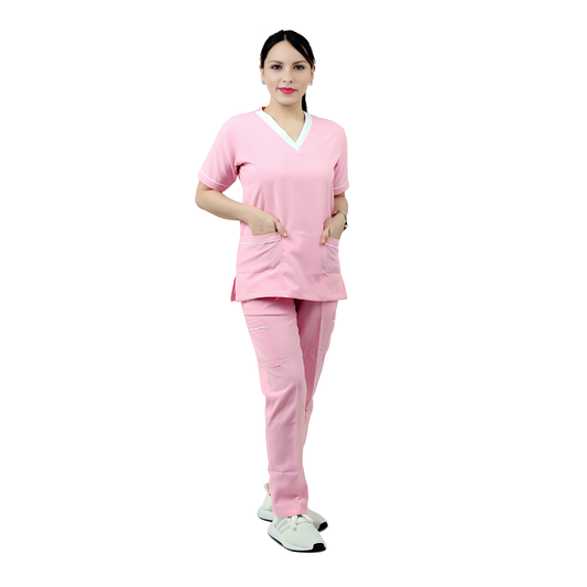 Scrub suits uniform DESIGN V (Light Pink)