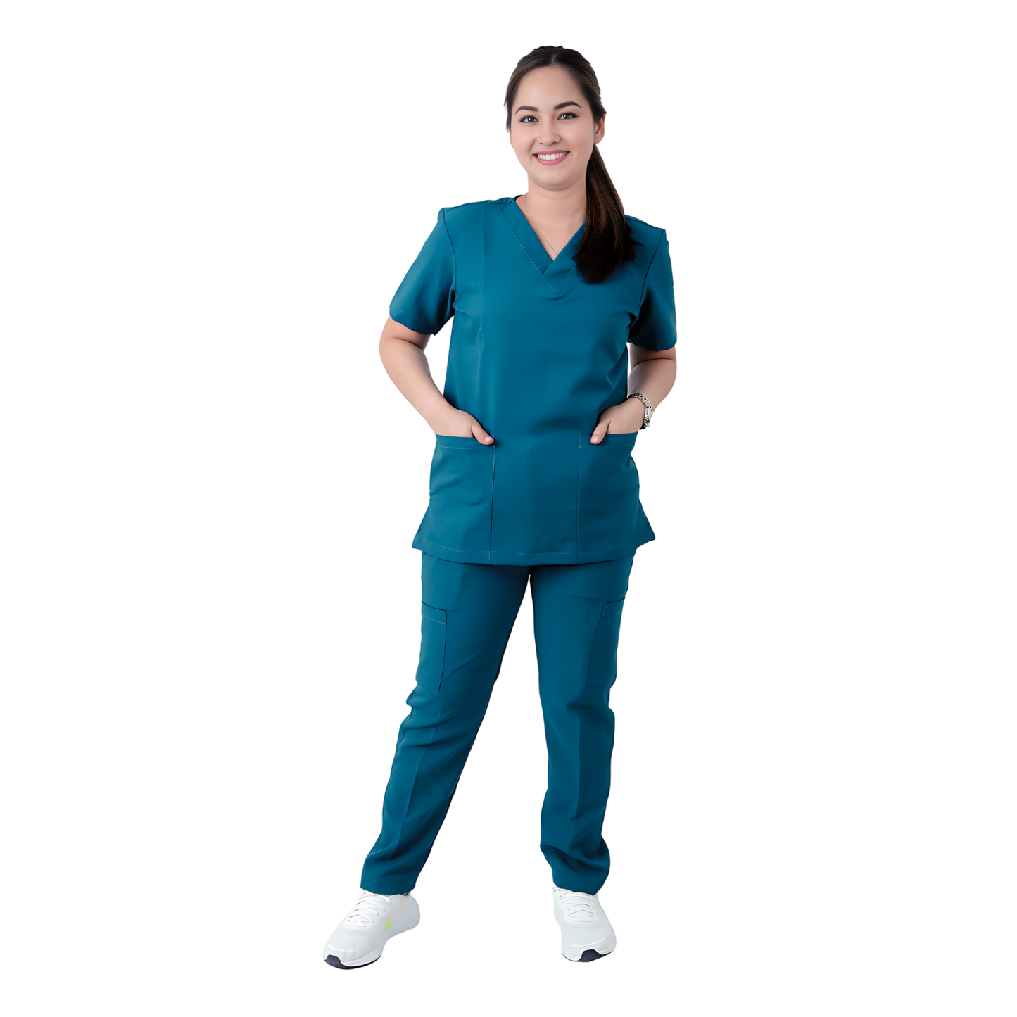 Scrub Suits for Women NO PIPING (Peacock Blue)