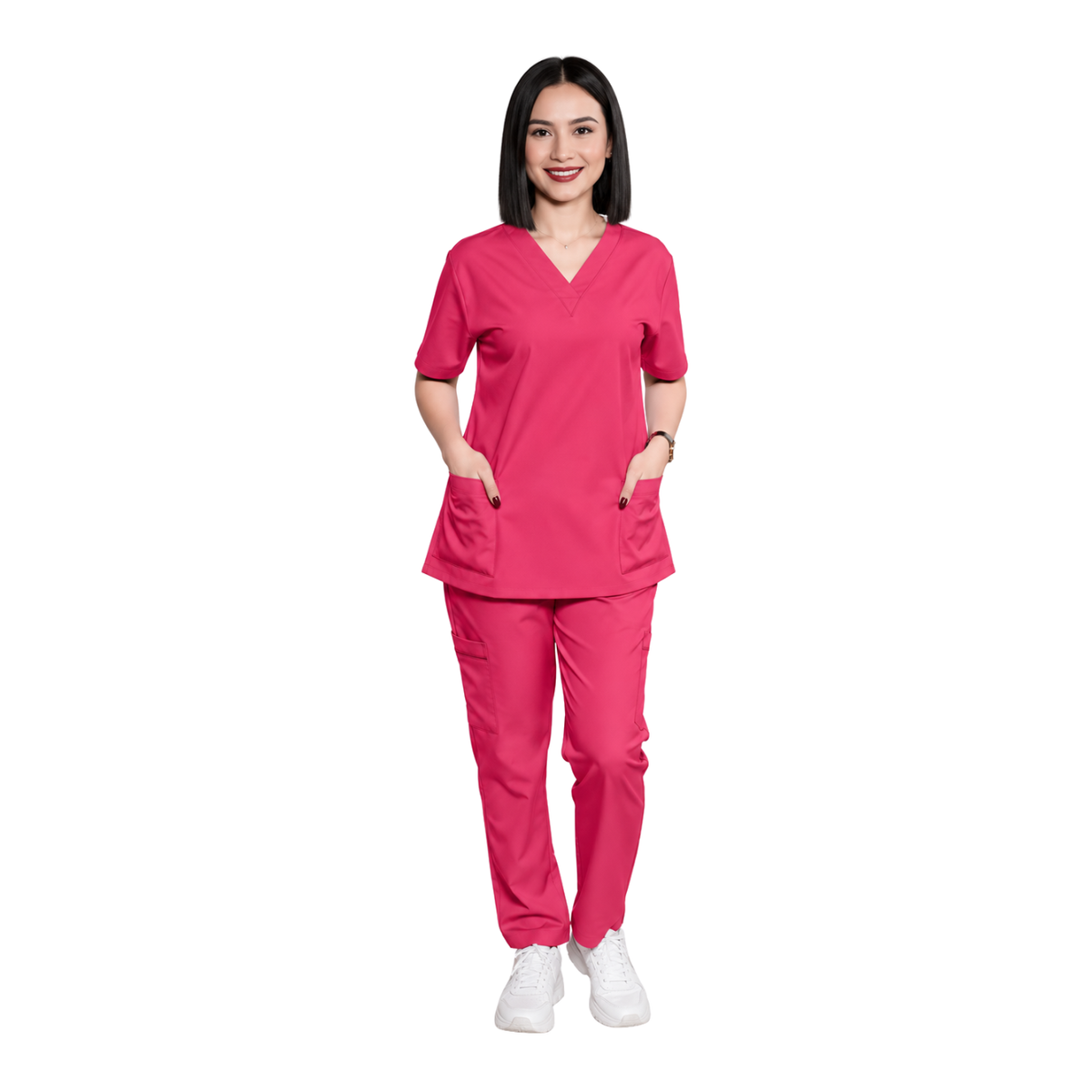 Scrub Suits for Women NO PIPING (Cherry)