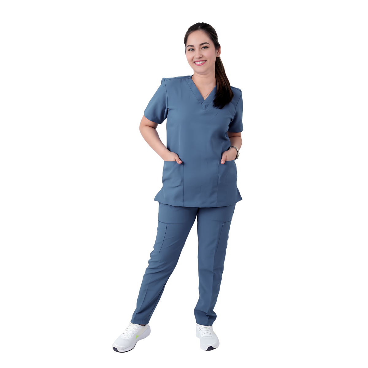 Scrub Suits for Women NO PIPING (Steel Blue)