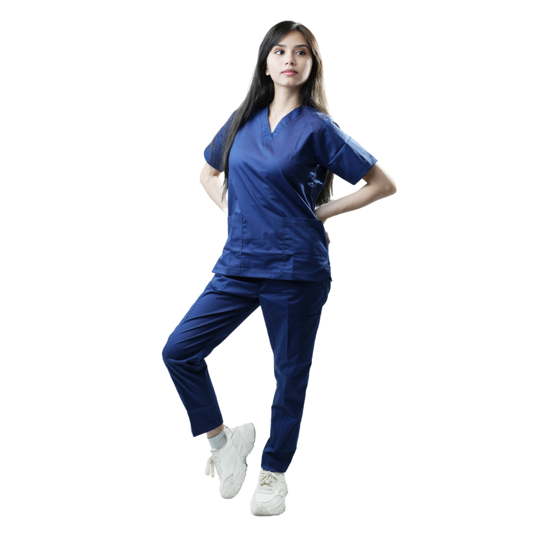 Scrub Suits Uniform Stretch (Navy Blue)