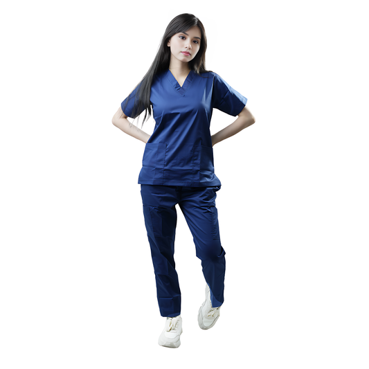 Scrub Suits Uniform Stretch (Navy Blue)