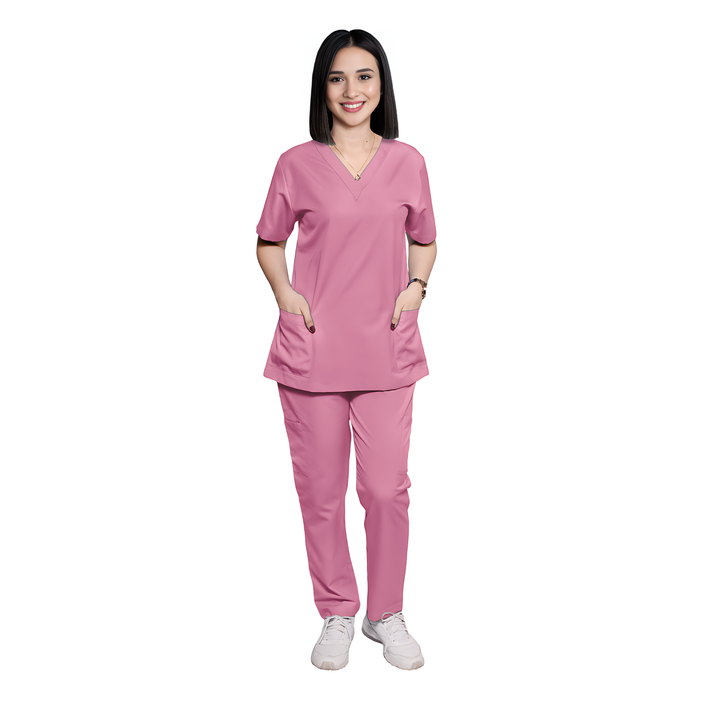 Scrub Suits Uniform Poly Viscose - Old Rose