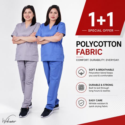 Scrub Suits for Women Poly Cotton (Pack of 2)