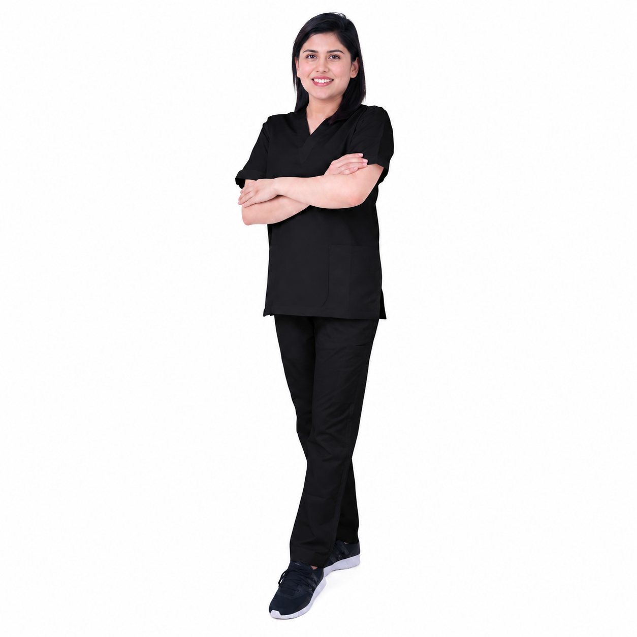 Scrub Suits for Women Poly Cotton (Black)