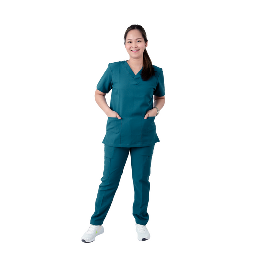 Scrub Suits for Women NO PIPING (Peacock Blue)