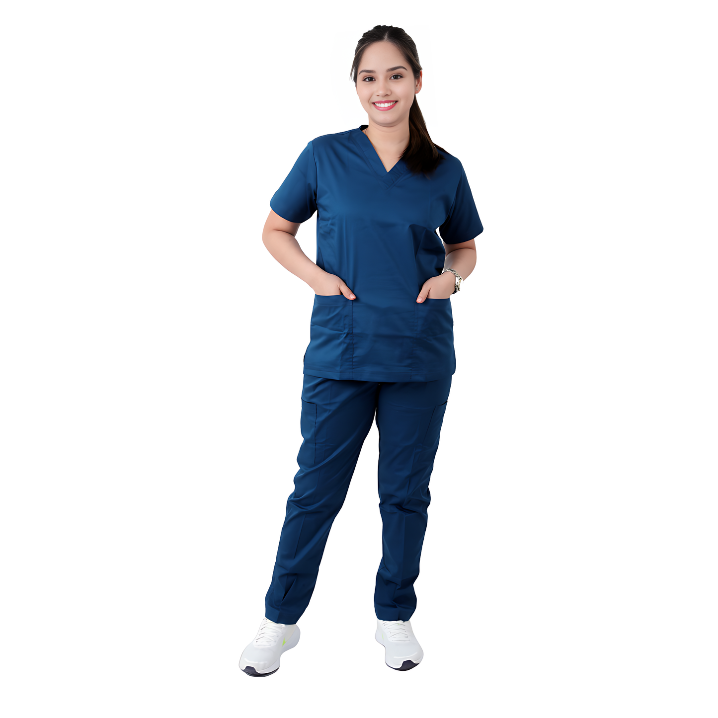 Scrub Suits Uniform Stretch (Peacock Blue)