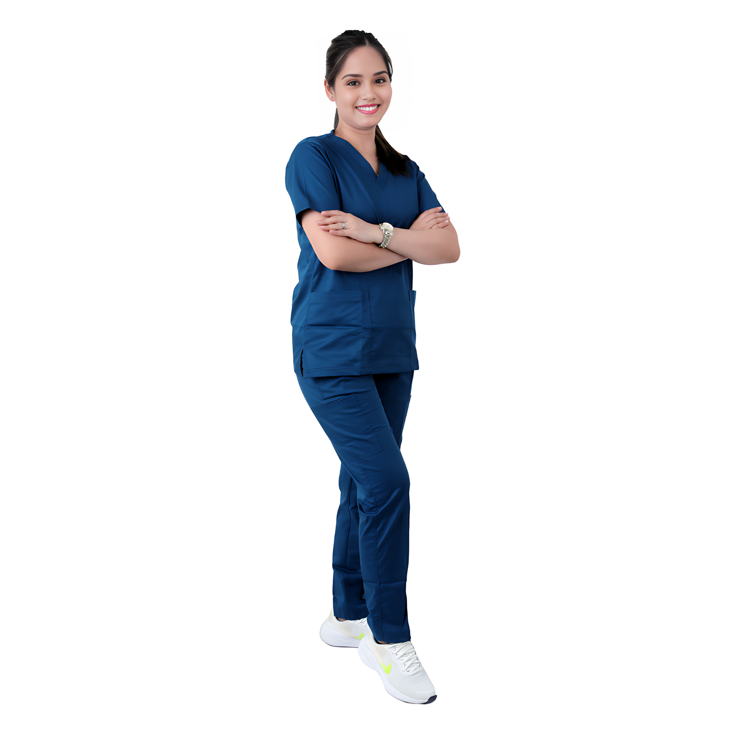 Scrub Suits Uniform Stretch (Peacock Blue)