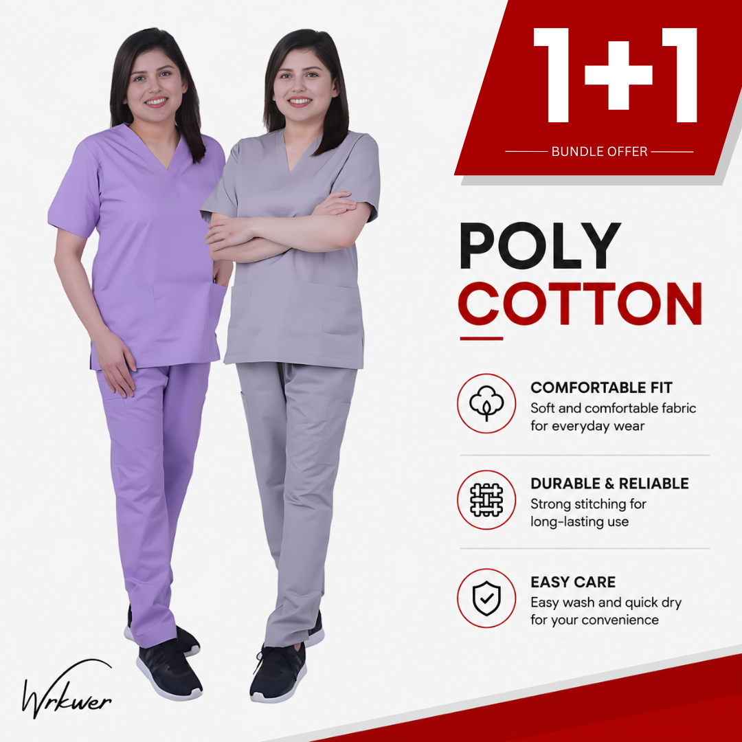 Scrub Suits Uniform Poly Cotton (Pack of 2)