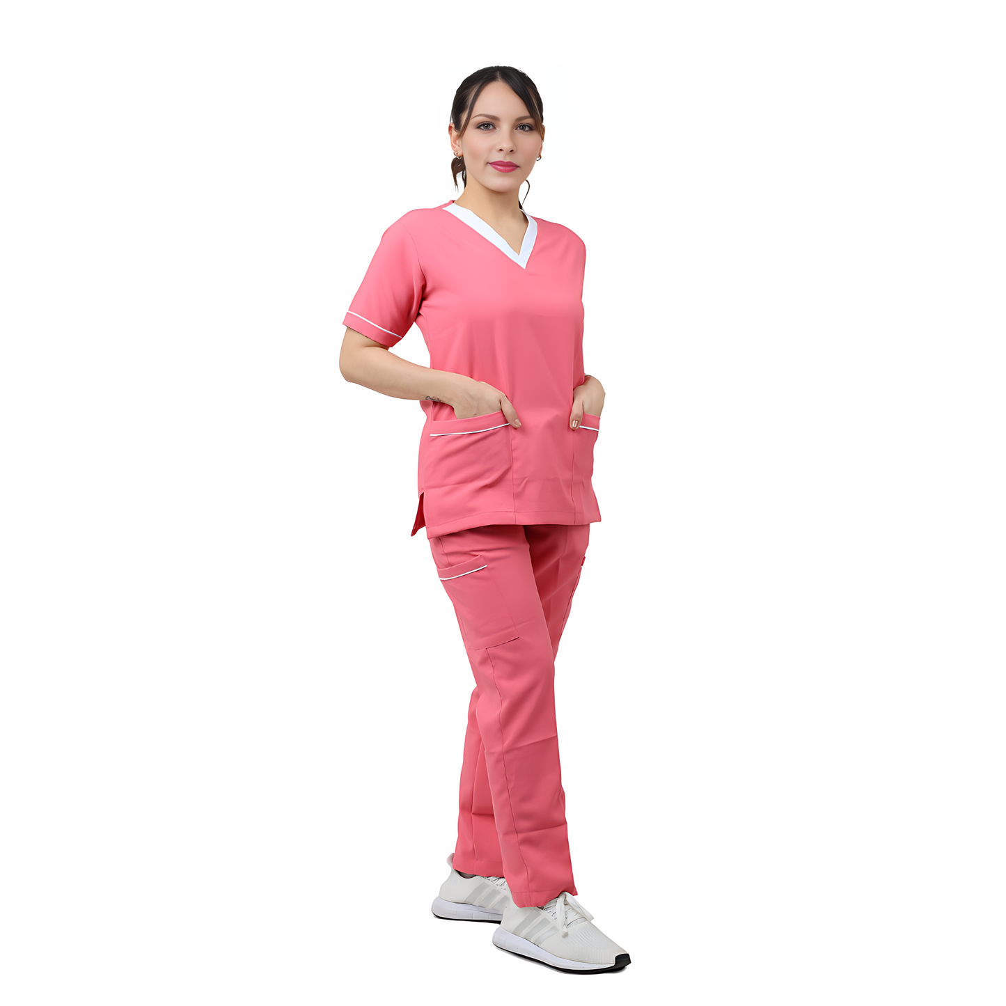 Scrub suits uniform DESIGN V (Pomelo Pink)