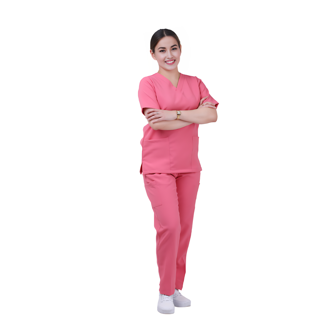 Scrub Suits for Women NO PIPING (Pomelo Pink)