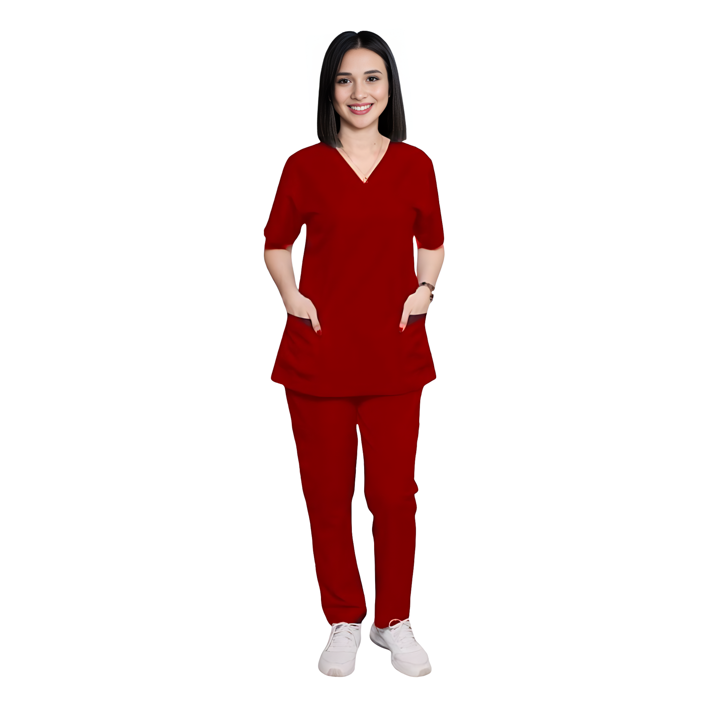 Scrub Suits Uniform Poly Viscose - Red