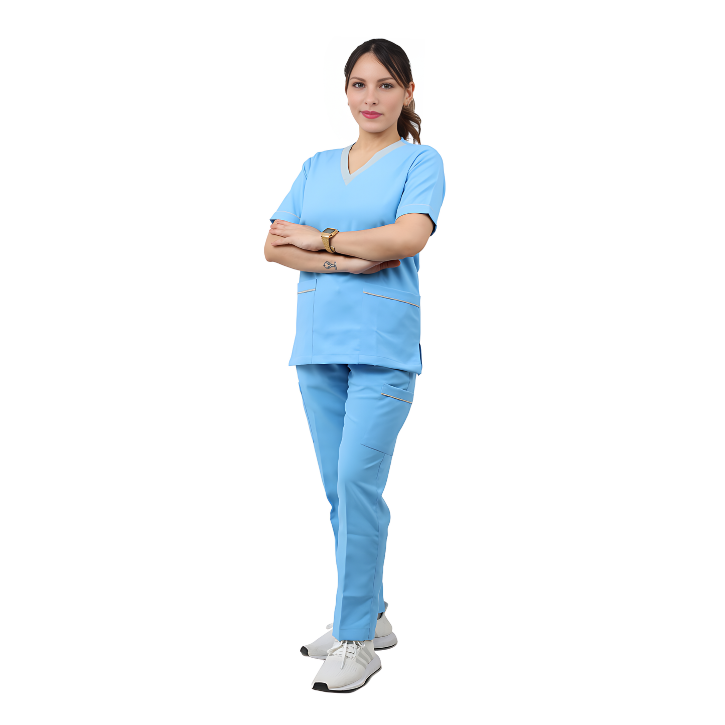 Scrub suits uniform DESIGN V (Sky Blue)