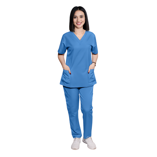 Scrub Suits Uniform for Women NO PIPING (Sky Blue)