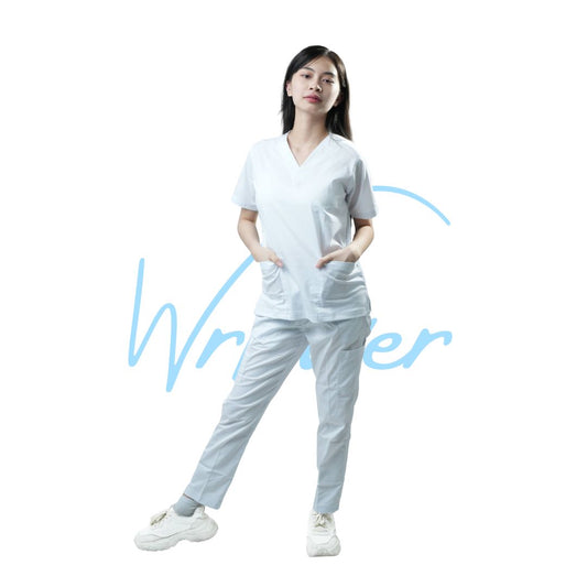 Scrub Suits Uniform Stretch (White)