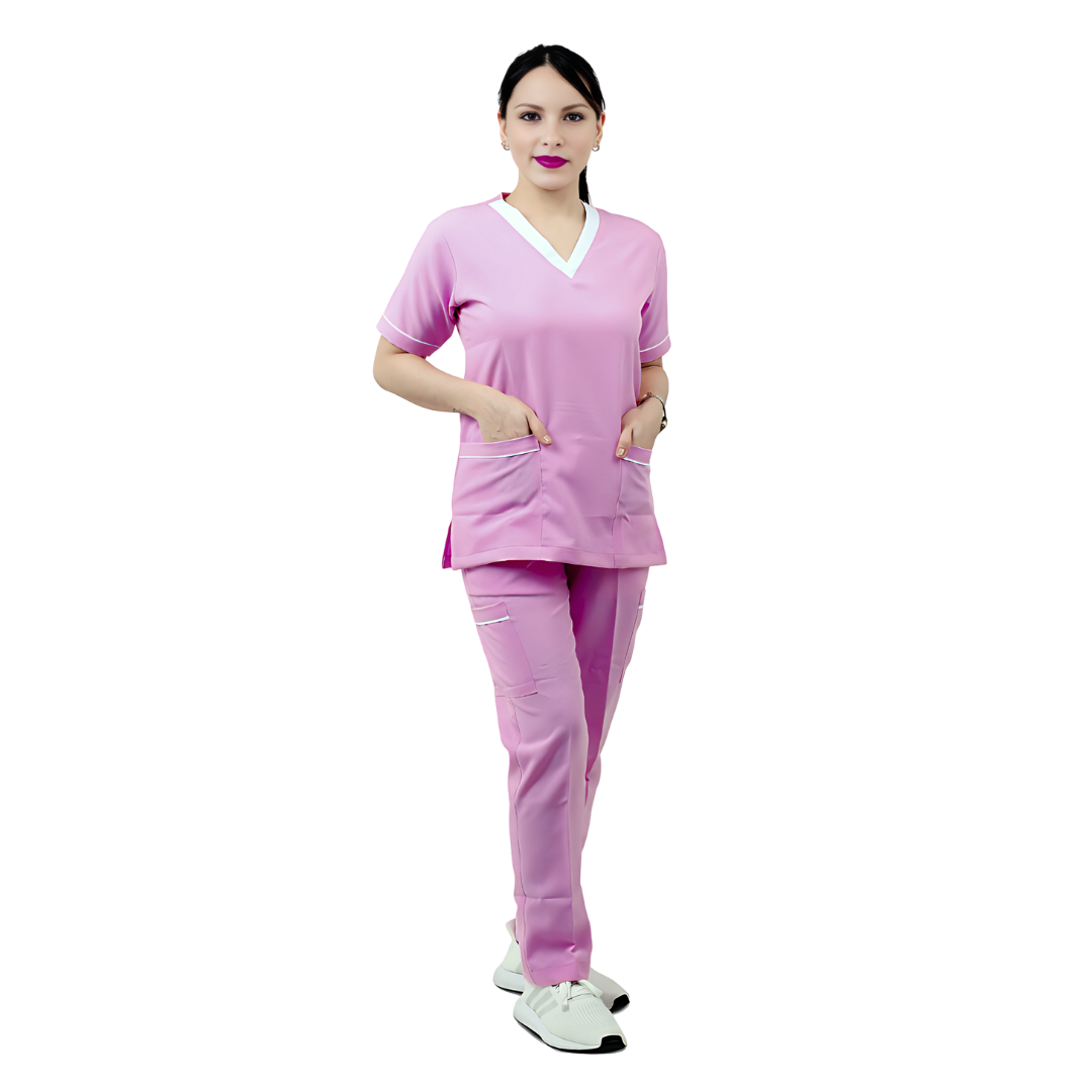 Scrub suits uniform DESIGN V (Dark Pink)