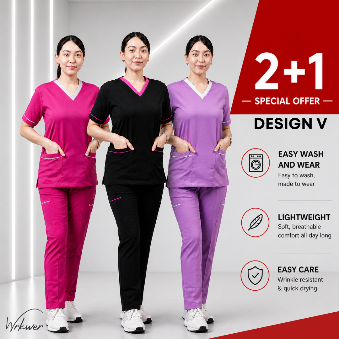 Scrub suits uniform DESIGN V (Pack of 3)