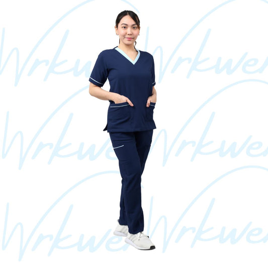 Scrub suits uniform DESIGN V (Navy Blue)