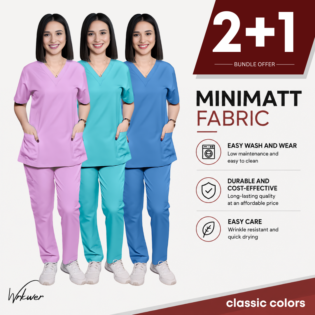 Scrub Suits Uniform Minimatt (Pack of 3) classic colors