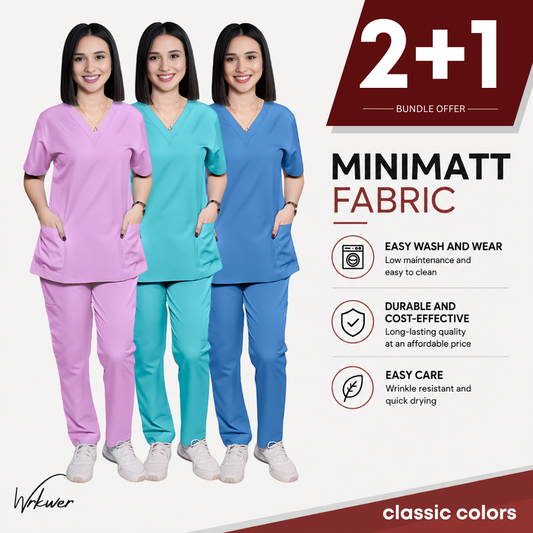 Scrub Suits Uniform Minimatt (Pack of 3) classic colors