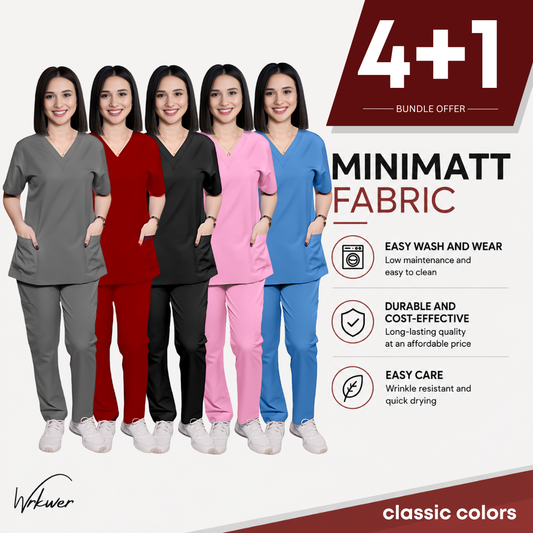 Scrub Suits Uniform Minimatt (Pack of 5) classic colors