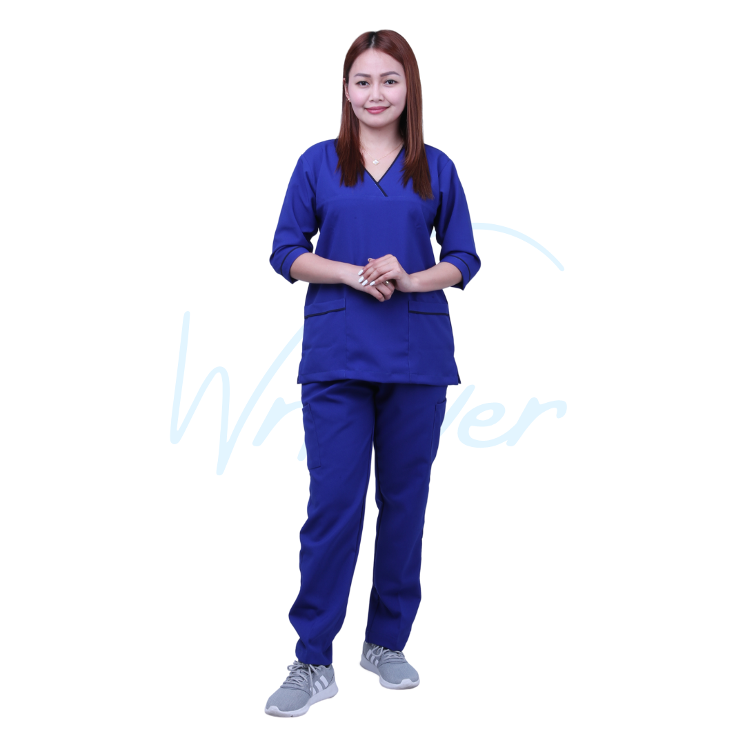 Scrub Suits for Women 3/4 Sleeves (Royal Blue)